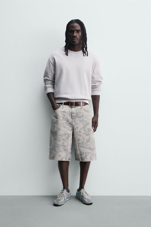 CALÇÕES BERMUDA BAGGY FIT COM ESTAMPADO PAISLEY