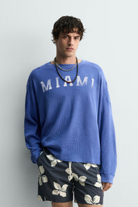 T-SHIRT ESTRUTURA EFEITO DE WAFFLE MIAMI