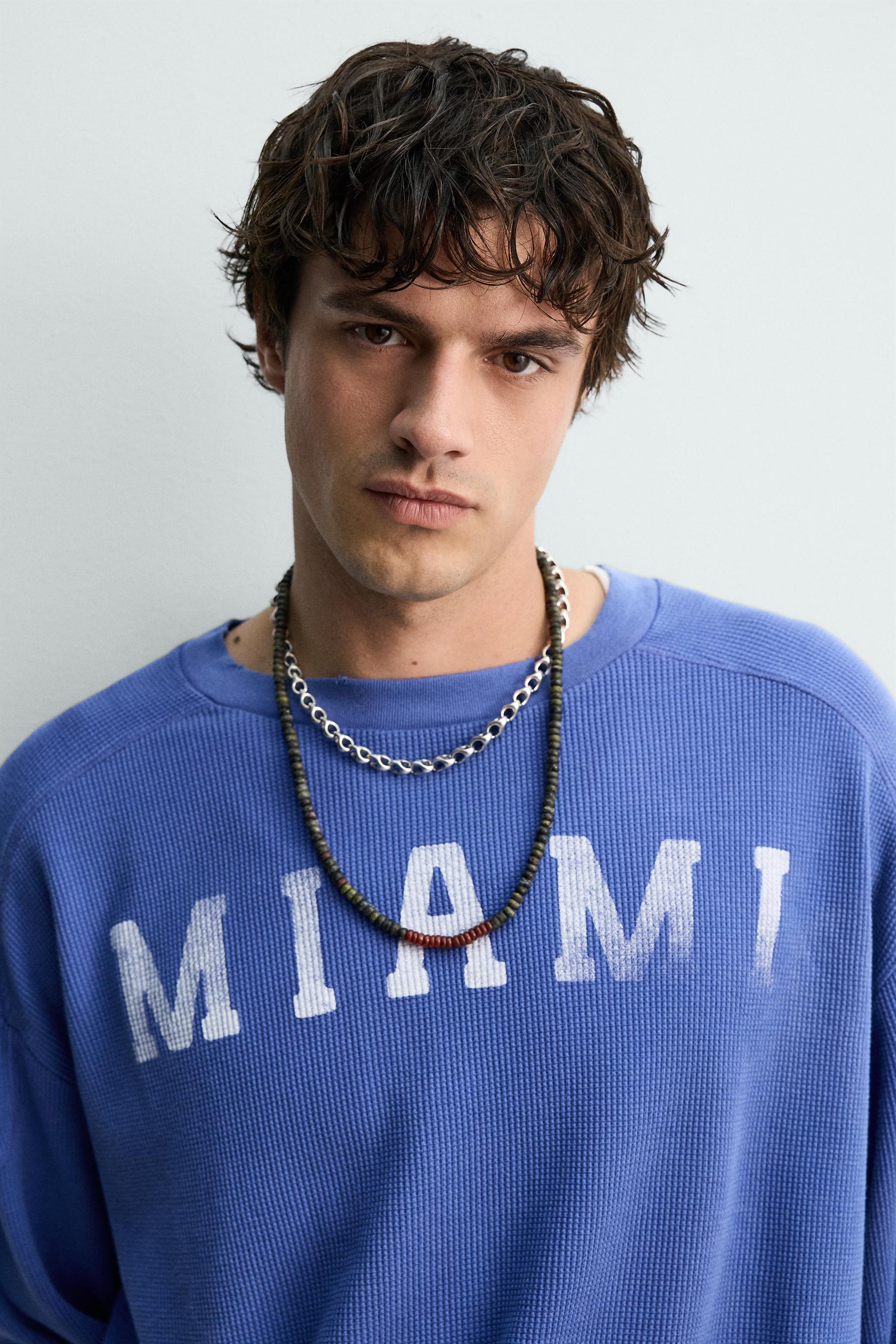 T-SHIRT ESTRUTURA EFEITO DE WAFFLE MIAMI