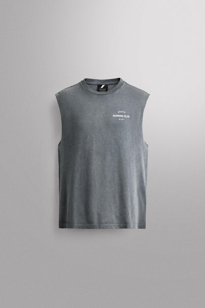 T-SHIRT TANK RUNNING DE ALGODÃO