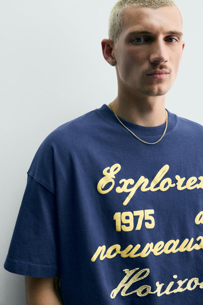 T-SHIRT BORDADO ESTAMPADO COMBINADOS