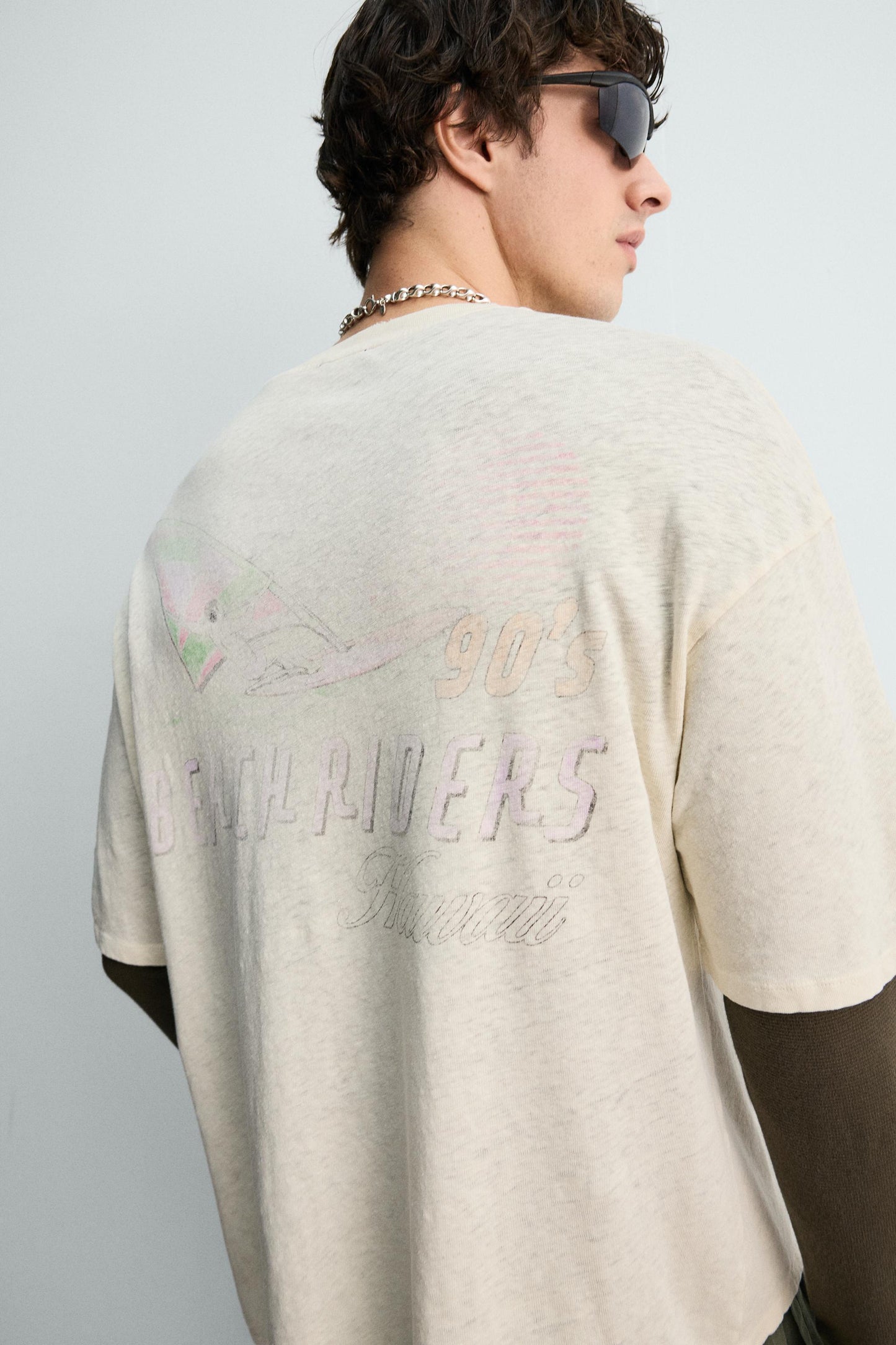 T-SHIRT LAVADA ALGODÃO - LINHO HAWAII