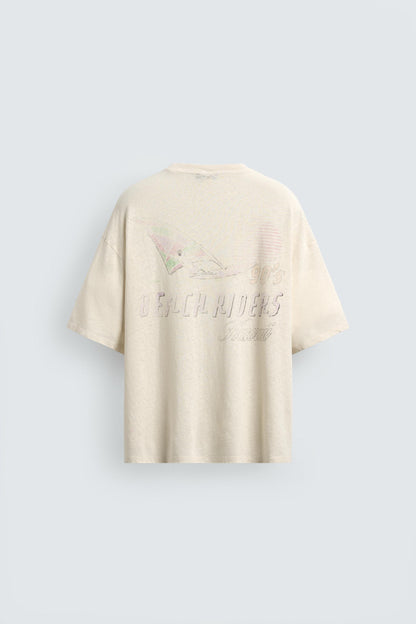 T-SHIRT LAVADA ALGODÃO - LINHO HAWAII