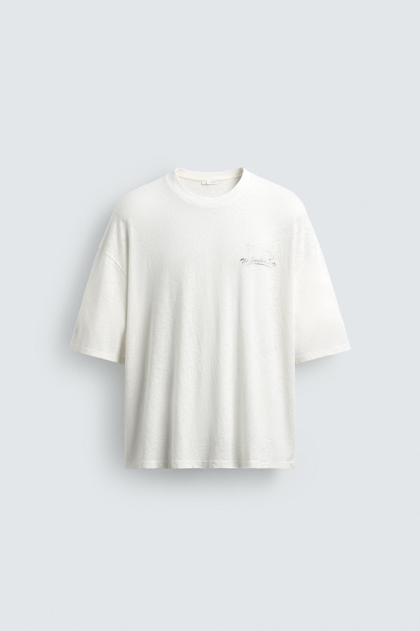 T-SHIRT LAVADA DE ALGODÃO-LINHO FLORIDA