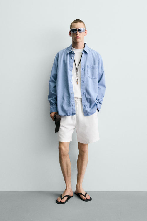 CALÇÕES BERMUDA JOGGER BÁSICOS LAVADOS