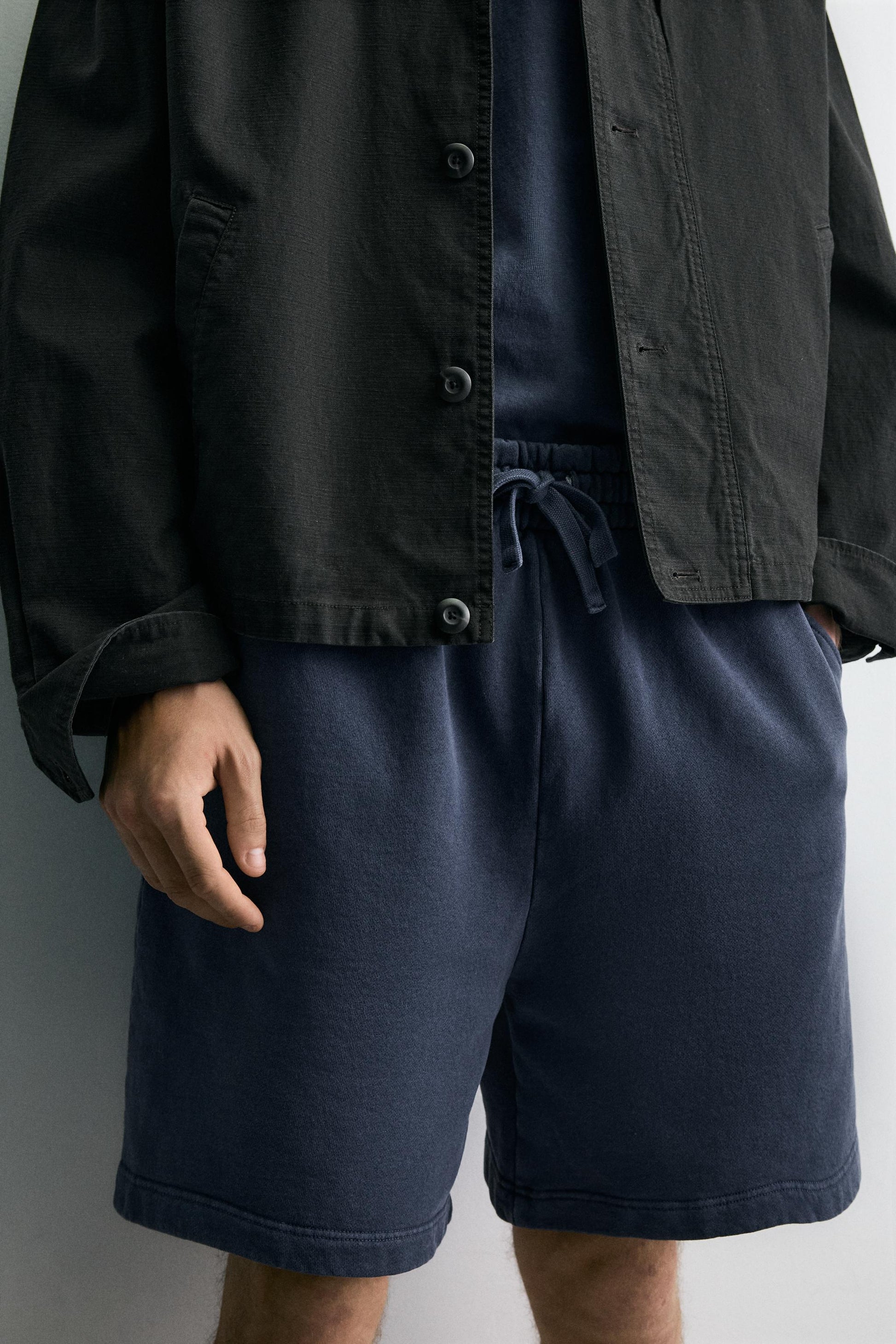 CALÇÕES BERMUDA JOGGER BÁSICOS LAVADOS
