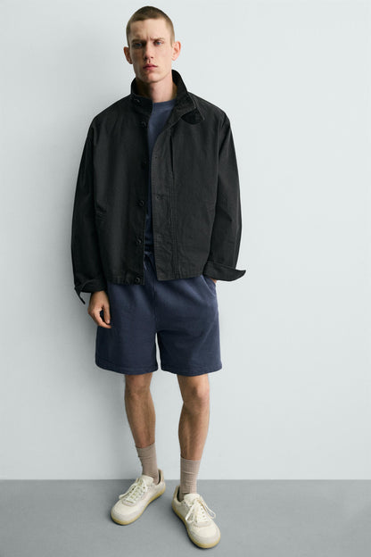 CALÇÕES BERMUDA JOGGER BÁSICOS LAVADOS