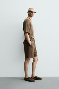 CALÇÕES BERMUDA JOGGER BÁSICOS LAVADOS