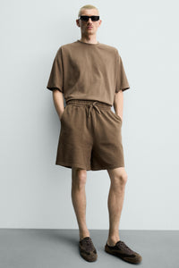 CALÇÕES BERMUDA JOGGER BÁSICOS LAVADOS