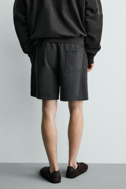 CALÇÕES BERMUDA JOGGER BÁSICOS LAVADOS