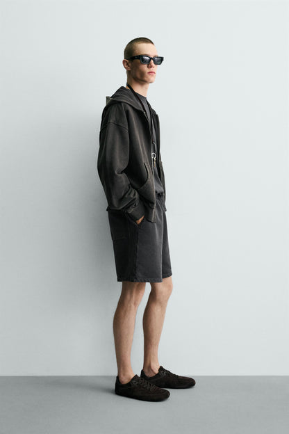CALÇÕES BERMUDA JOGGER BÁSICOS LAVADOS