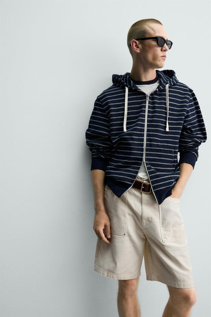 CALÇÕES BERMUDA STRAIGHT FIT COM BOLSOS