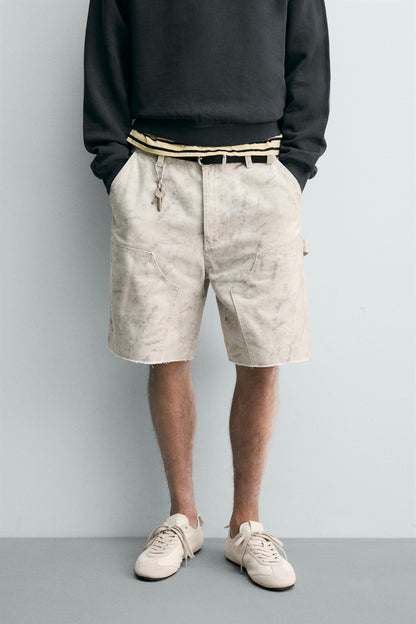CALÇÕES BERMUDA RELAXED FIT BOLSO DE CARPINTEIRO