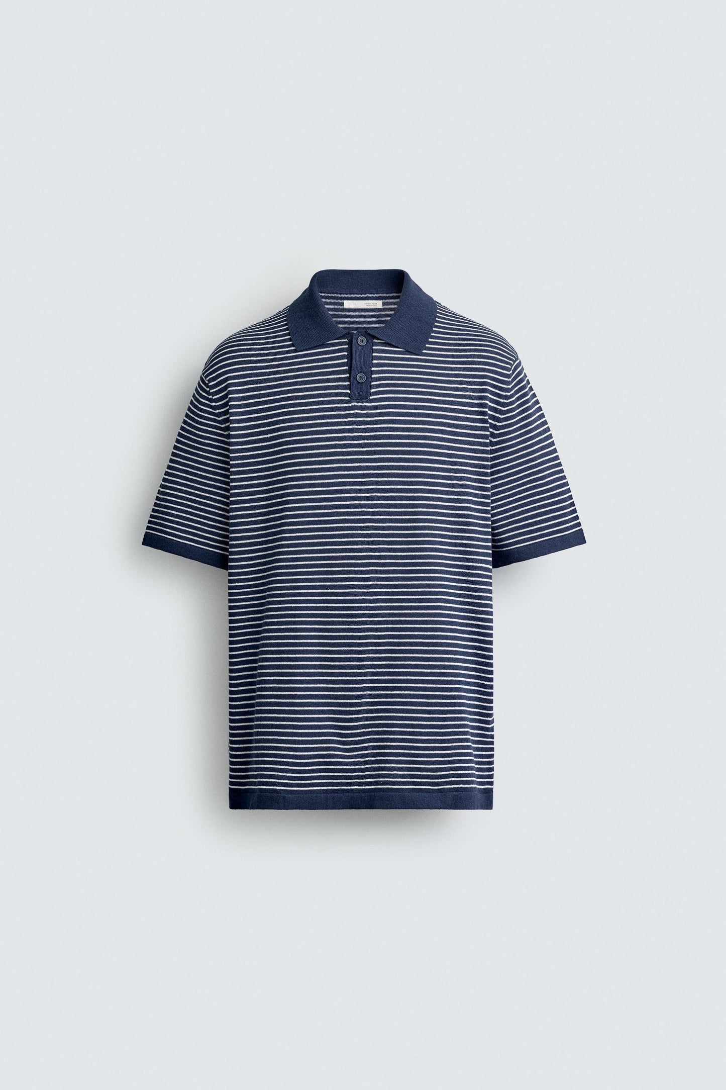 POLO DE MALHA JACQUARD ÀS RISCAS