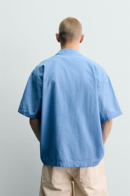 CAMISA RELAXED FIT COM BORDADO SOL