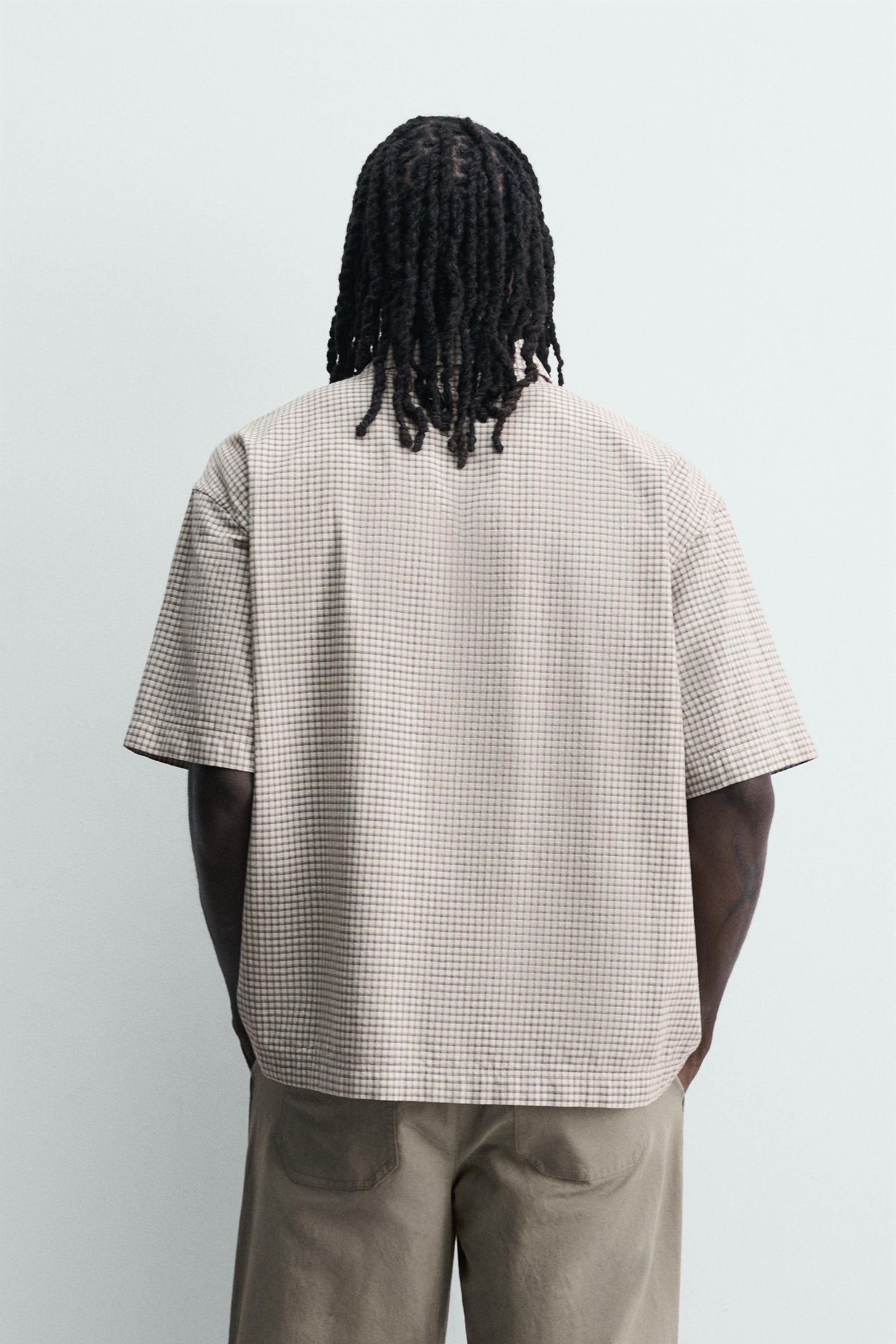 CAMISA RELAXED FIT XADREZ COM TEXTO