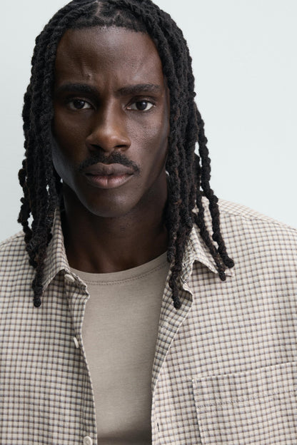 CAMISA RELAXED FIT XADREZ COM TEXTO