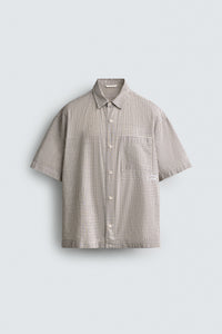 CAMISA RELAXED FIT XADREZ COM TEXTO
