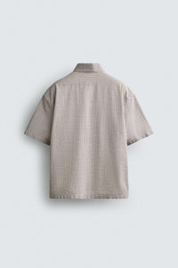 CAMISA RELAXED FIT XADREZ COM TEXTO