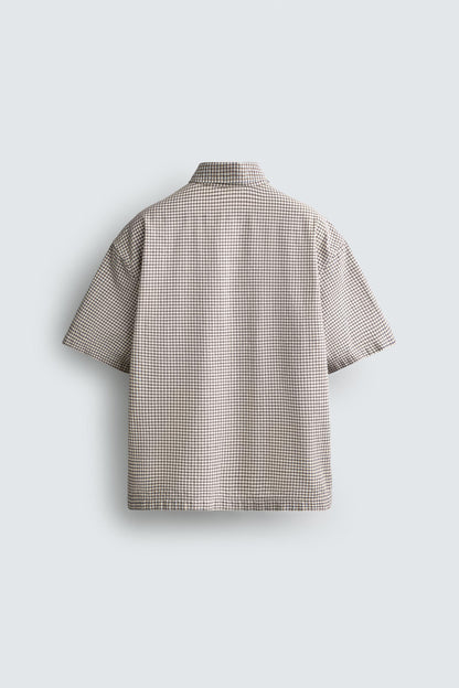 CAMISA RELAXED FIT XADREZ COM TEXTO