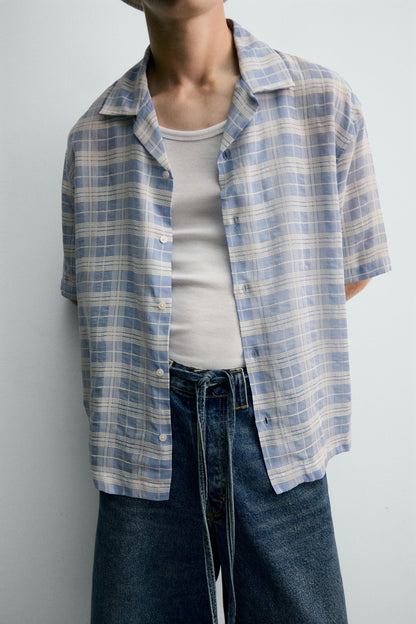 CAMISA JACQUARD QUADRADOS
