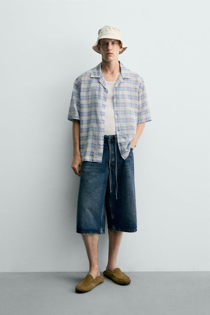 CAMISA JACQUARD QUADRADOS