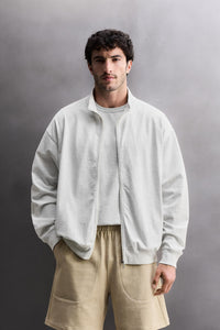 SWEATSHIRT RELAX FIT COM FECHO DE CORRER