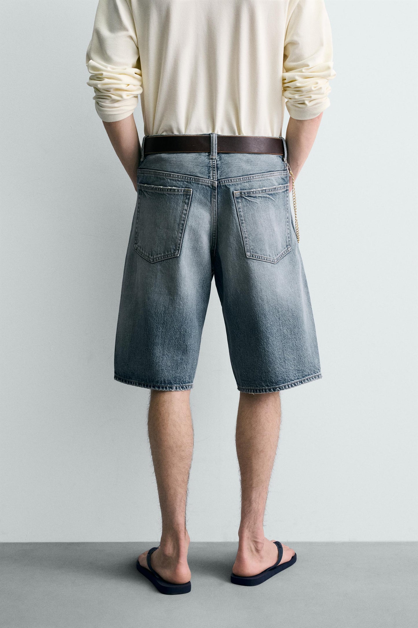 CALÇÕES BERMUDA DENIM BAGGY FIT