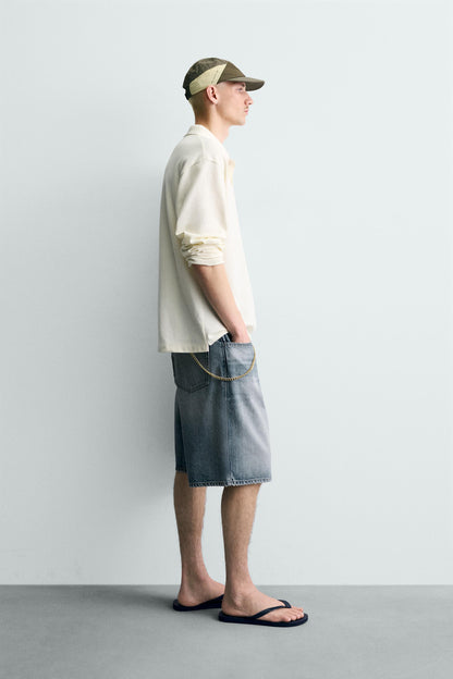 CALÇÕES BERMUDA DENIM BAGGY FIT