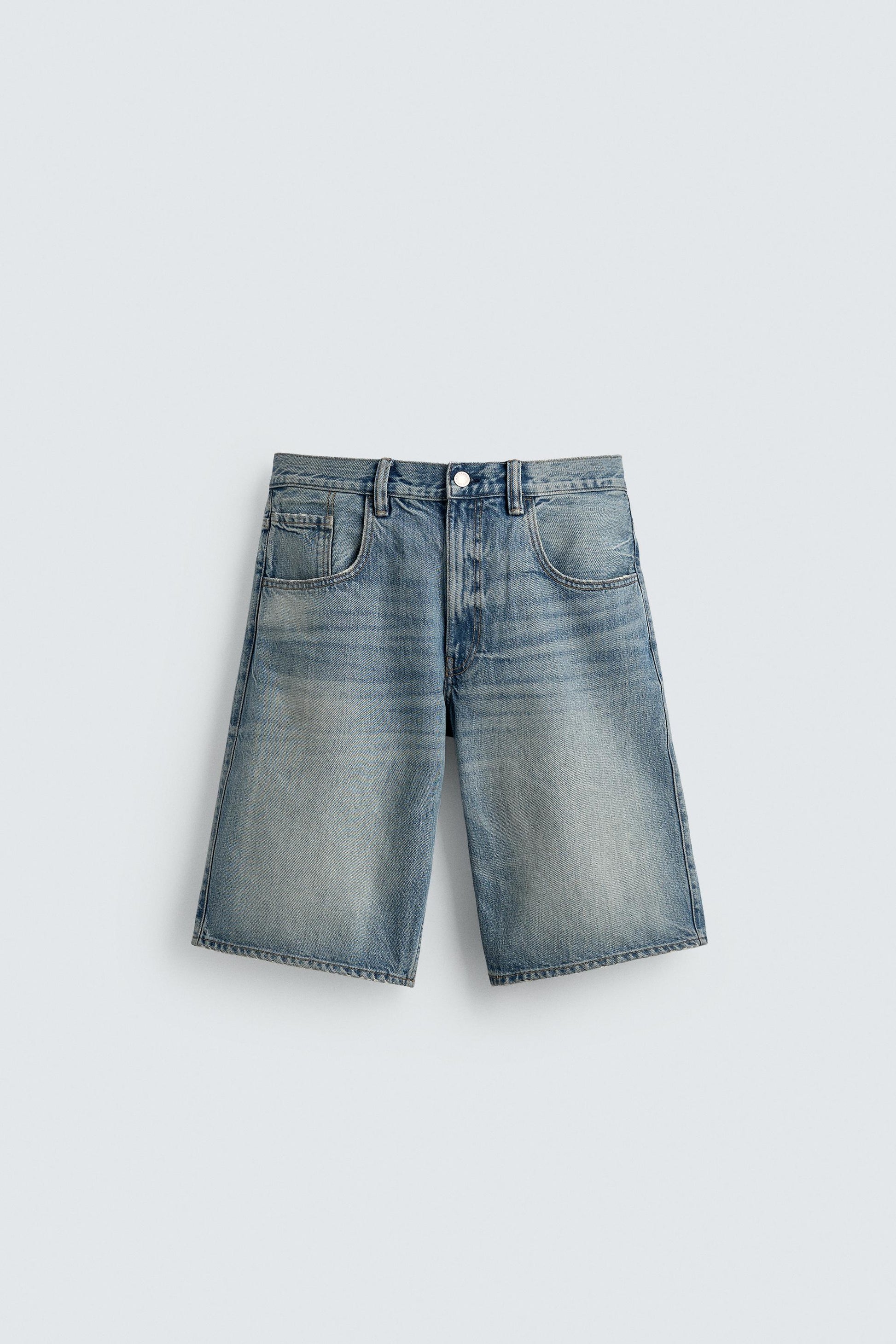 CALÇÕES BERMUDA DENIM BAGGY FIT