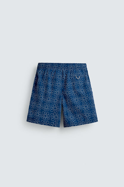 CALÇÕES DE BANHO COMPRIDOS COM ESTAMPADO FLORAL