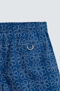 CALÇÕES DE BANHO COMPRIDOS COM ESTAMPADO FLORAL