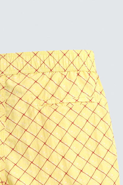 CALÇÕES DE BANHO COM ESTAMPADO GEOMÉTRICO LAVADO