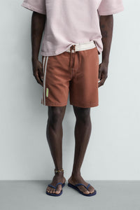 CALÇÕES DE BANHO COMPRIDOS COM BANDAS PUKAS SURF X ZARA