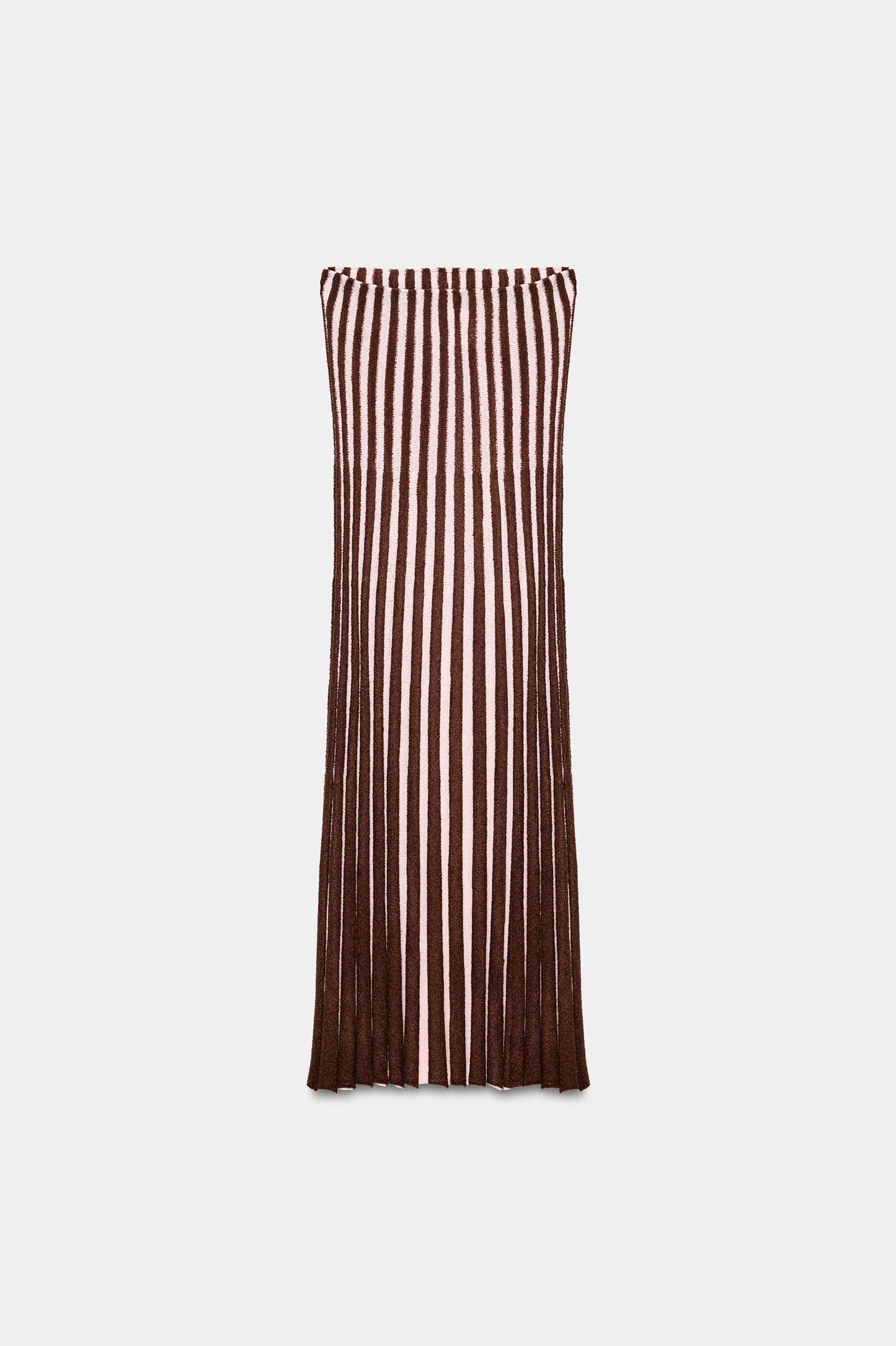 SAIA PLISSADA RISCAS TEXTURA - Brown Stripes