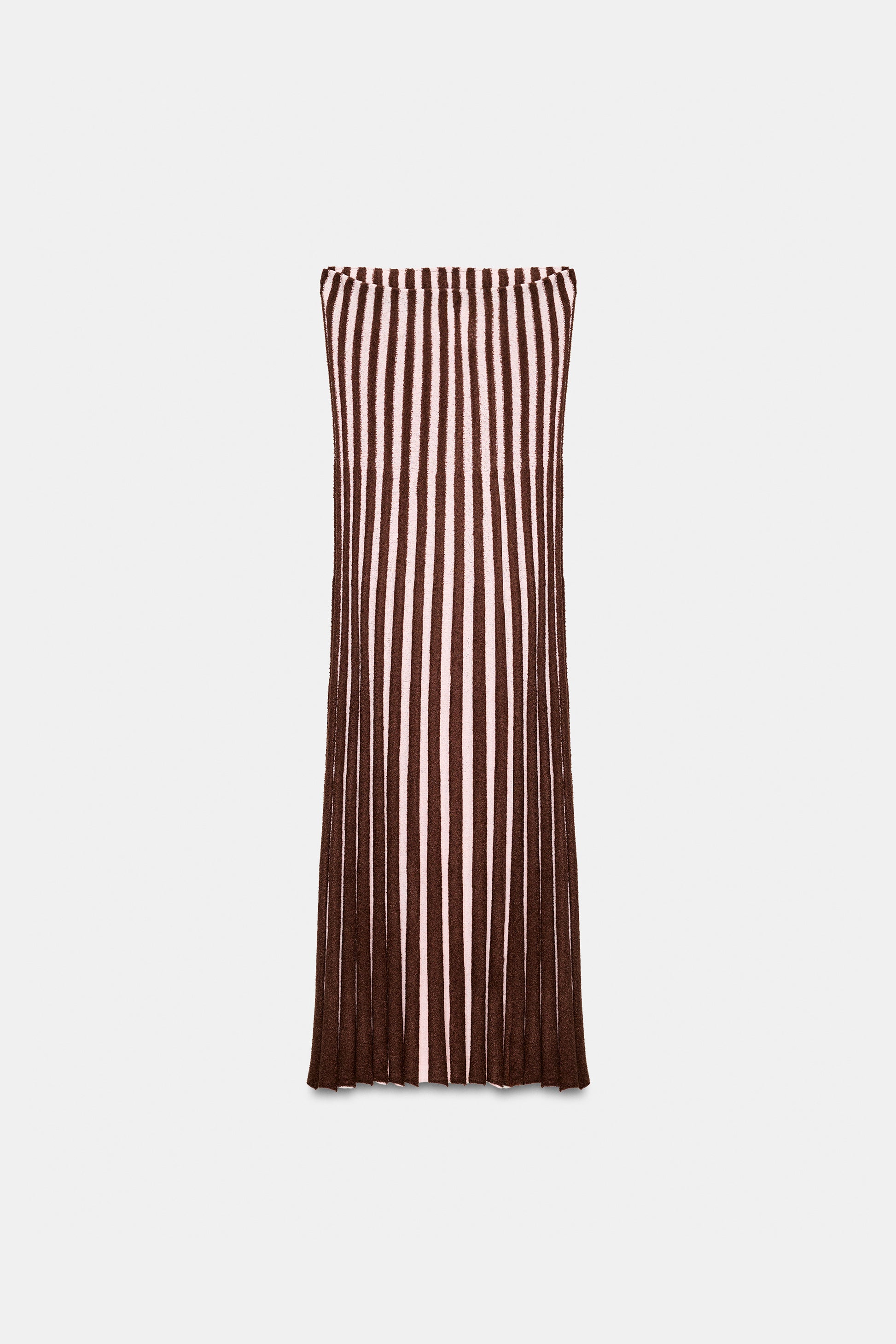 SAIA PLISSADA RISCAS TEXTURA - Brown Stripes
