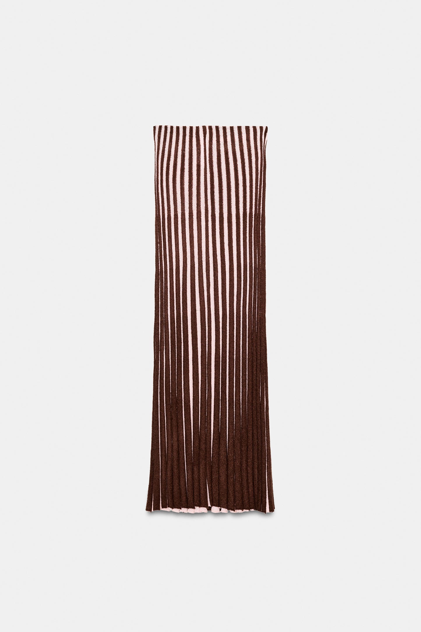 SAIA PLISSADA RISCAS TEXTURA - Brown Stripes