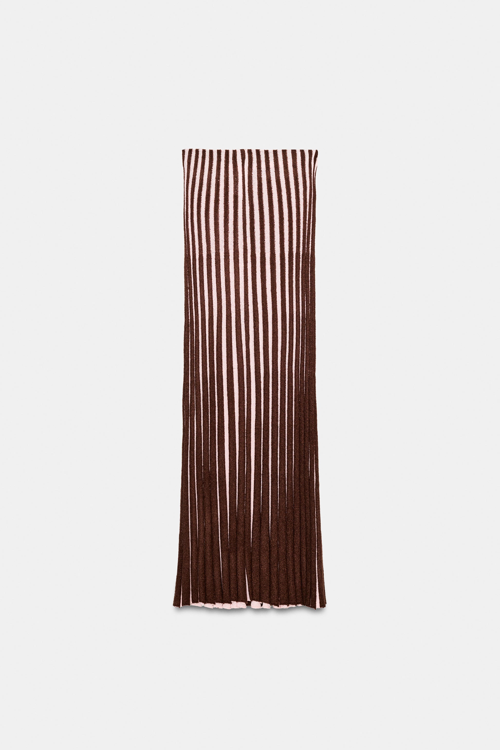 SAIA PLISSADA RISCAS TEXTURA - Brown Stripes