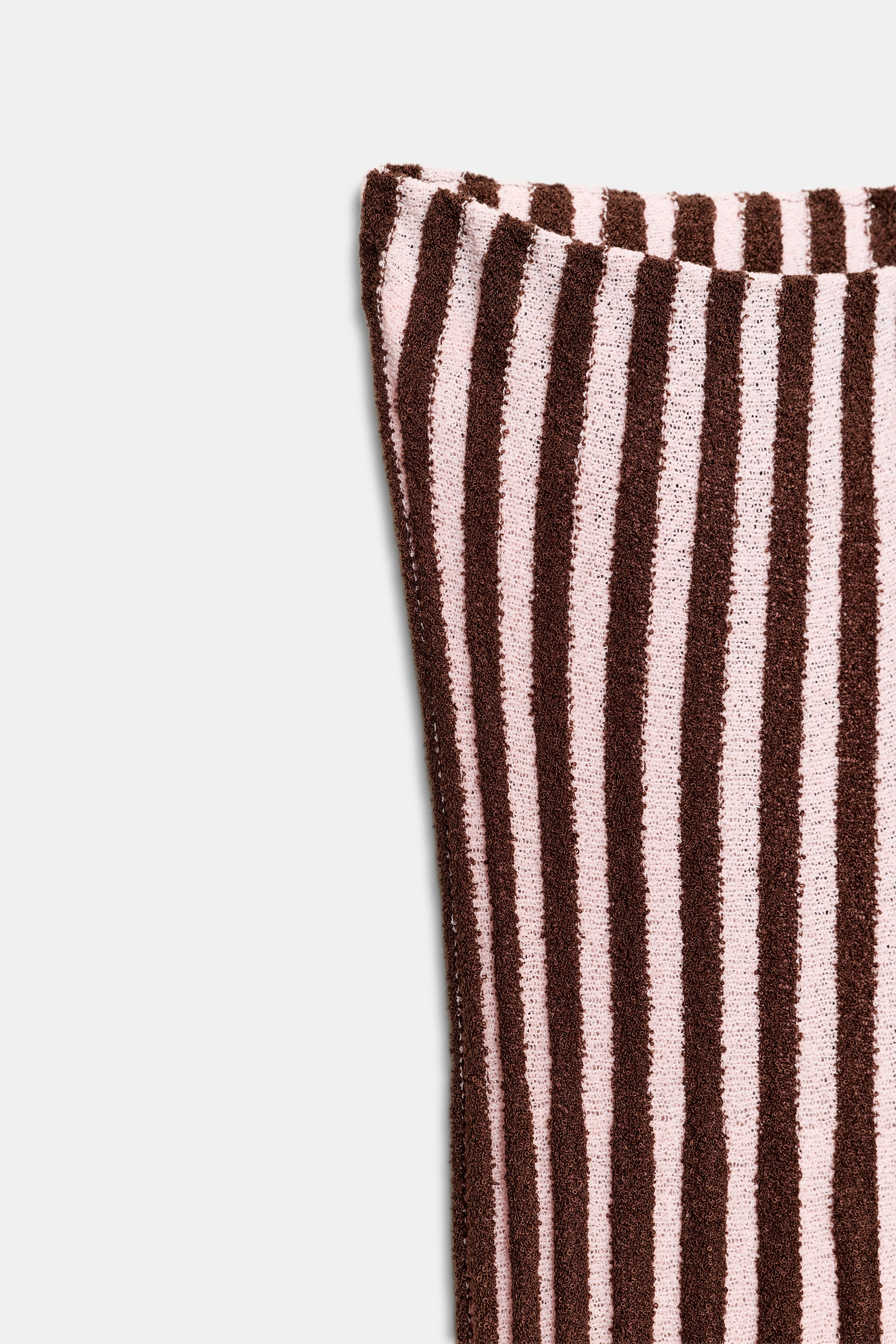 SAIA PLISSADA RISCAS TEXTURA - Brown Stripes