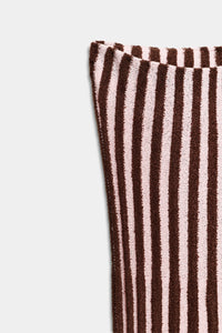 SAIA PLISSADA RISCAS TEXTURA - Brown Stripes