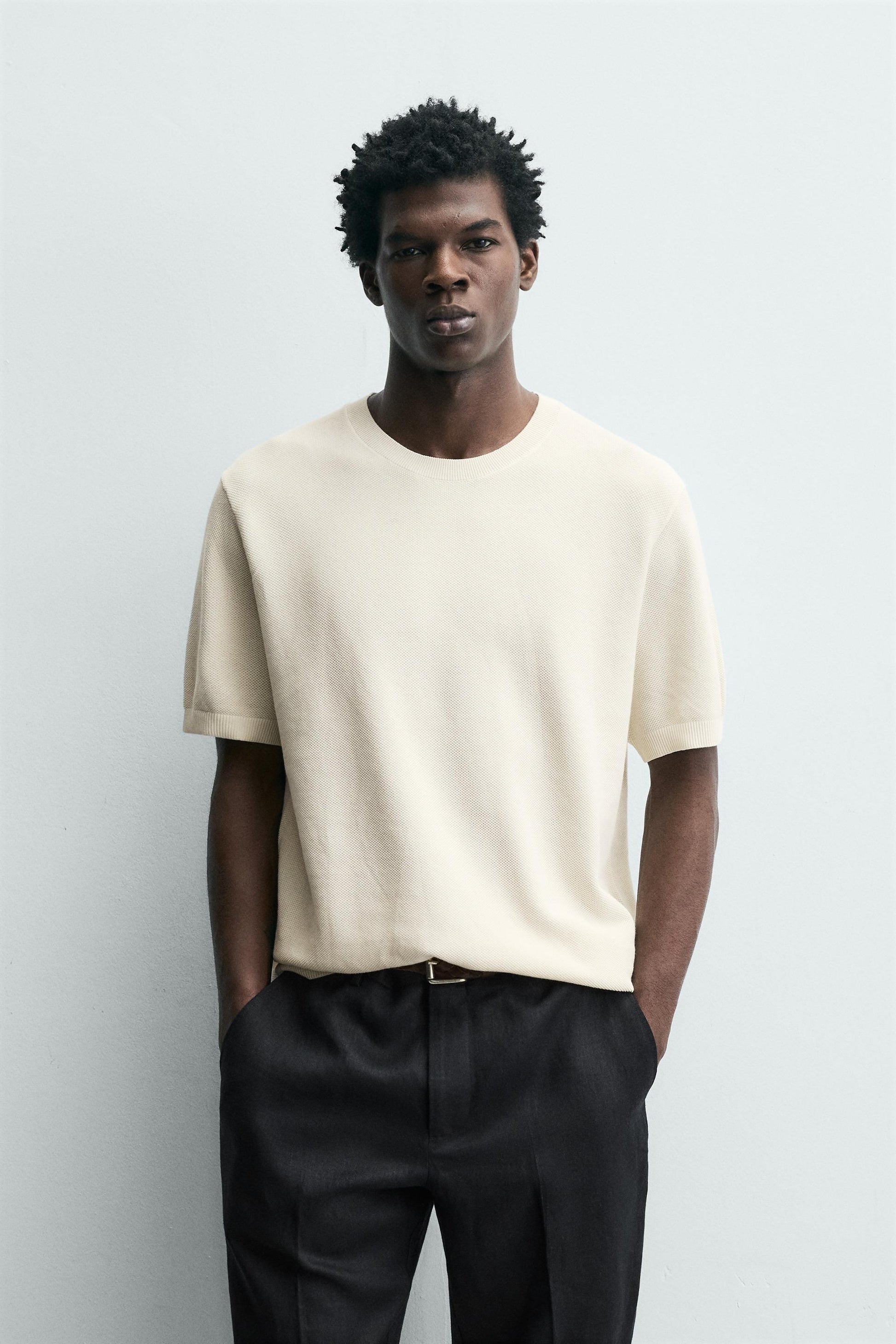 T-SHIRT DE MALHA RELAXED FIT