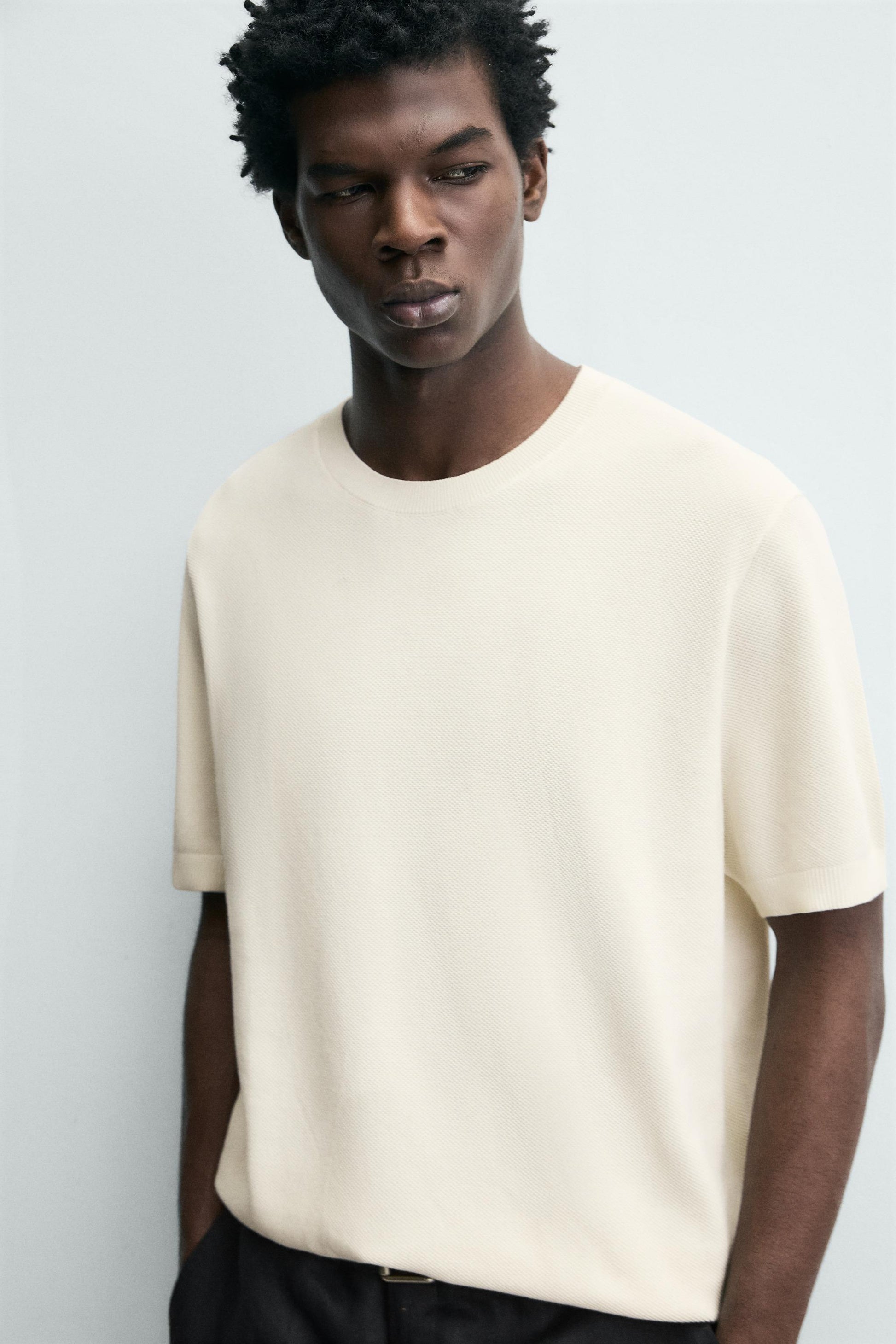 T-SHIRT DE MALHA RELAXED FIT