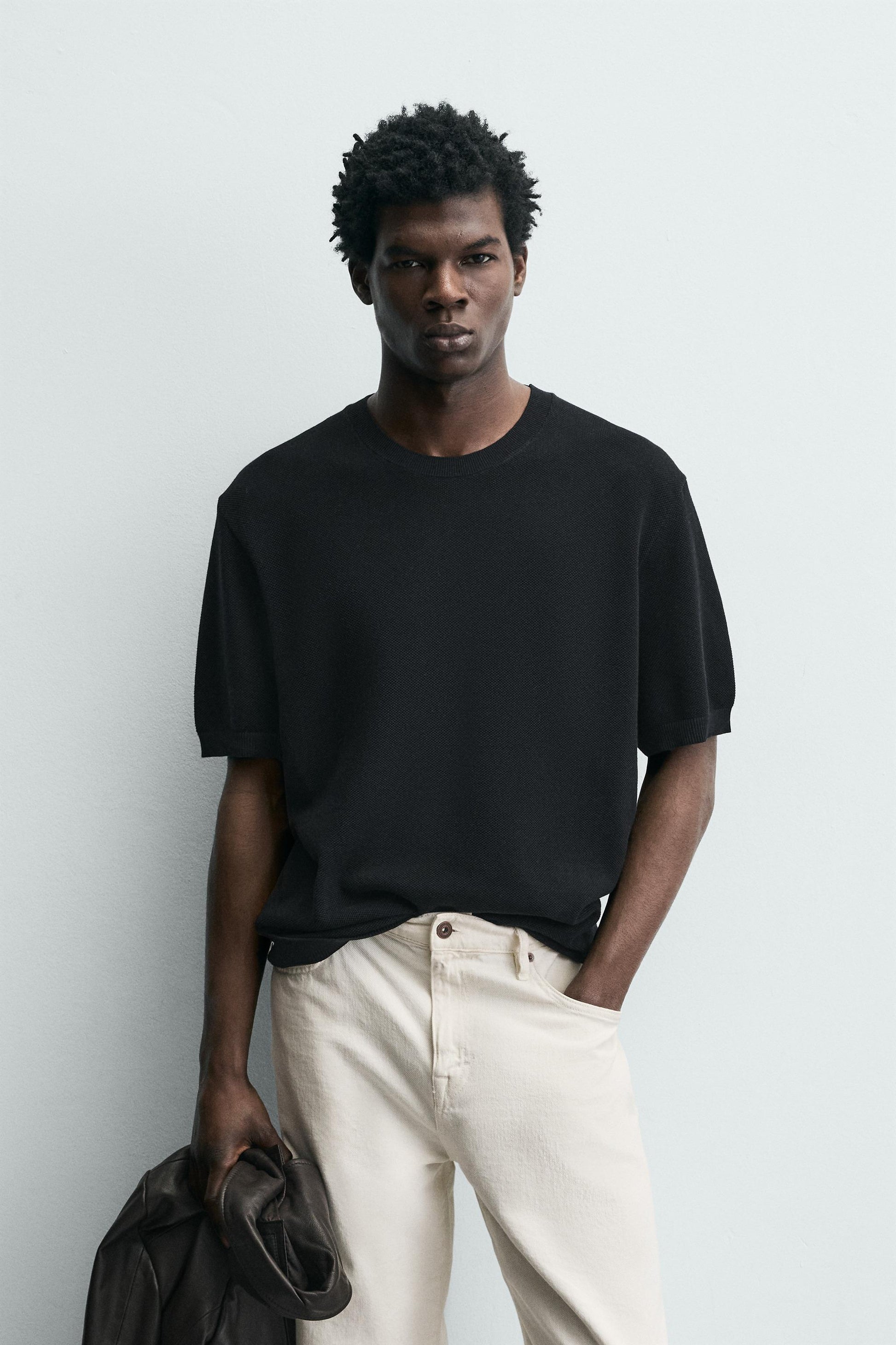 T-SHIRT DE MALHA RELAXED FIT