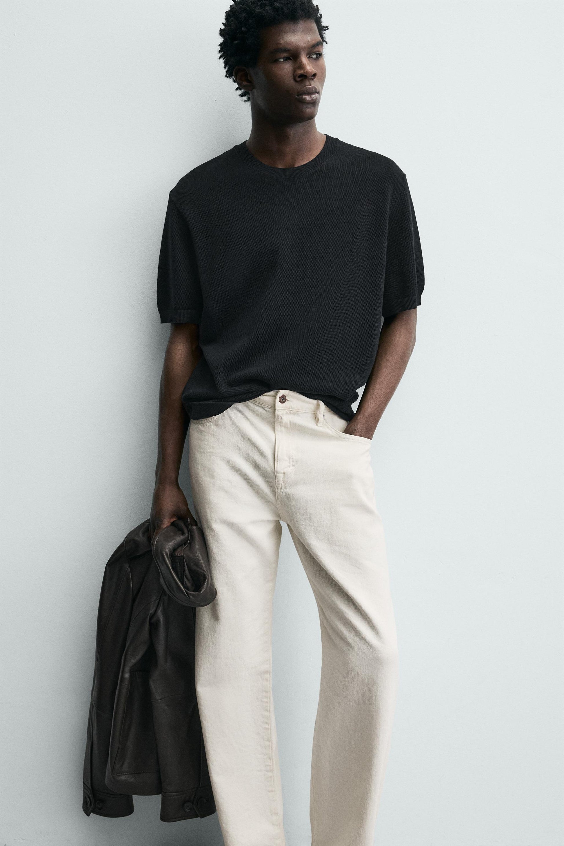 T-SHIRT DE MALHA RELAXED FIT