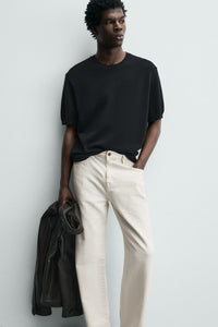 T-SHIRT DE MALHA RELAXED FIT