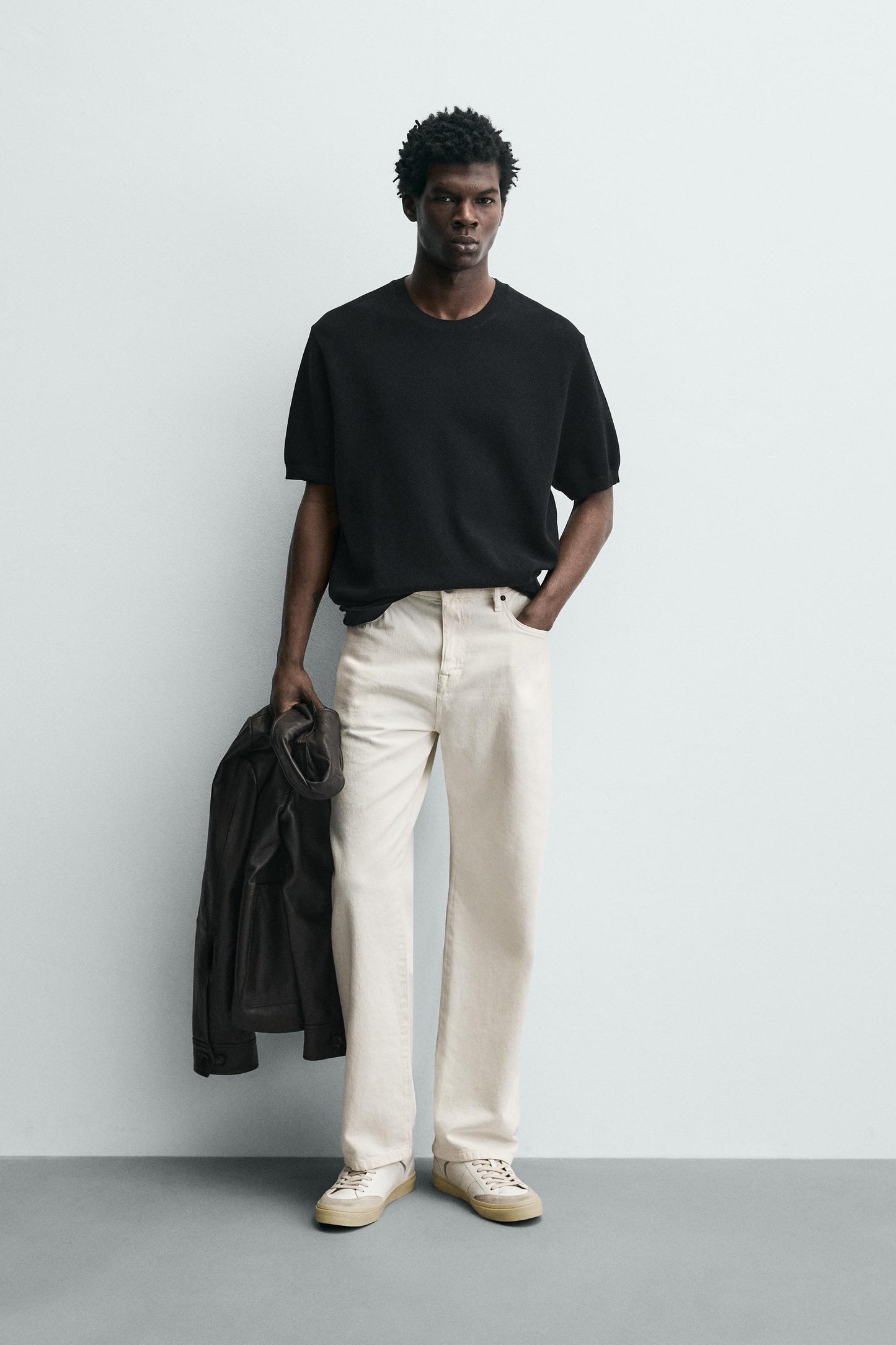 T-SHIRT DE MALHA RELAXED FIT