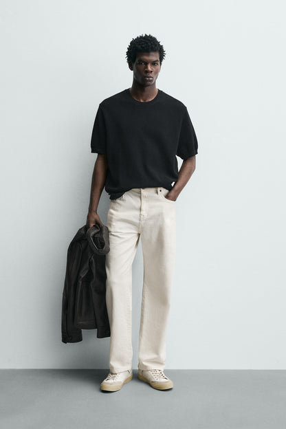 T-SHIRT DE MALHA RELAXED FIT