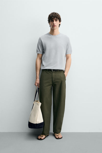 T-SHIRT DE MALHA RELAXED FIT
