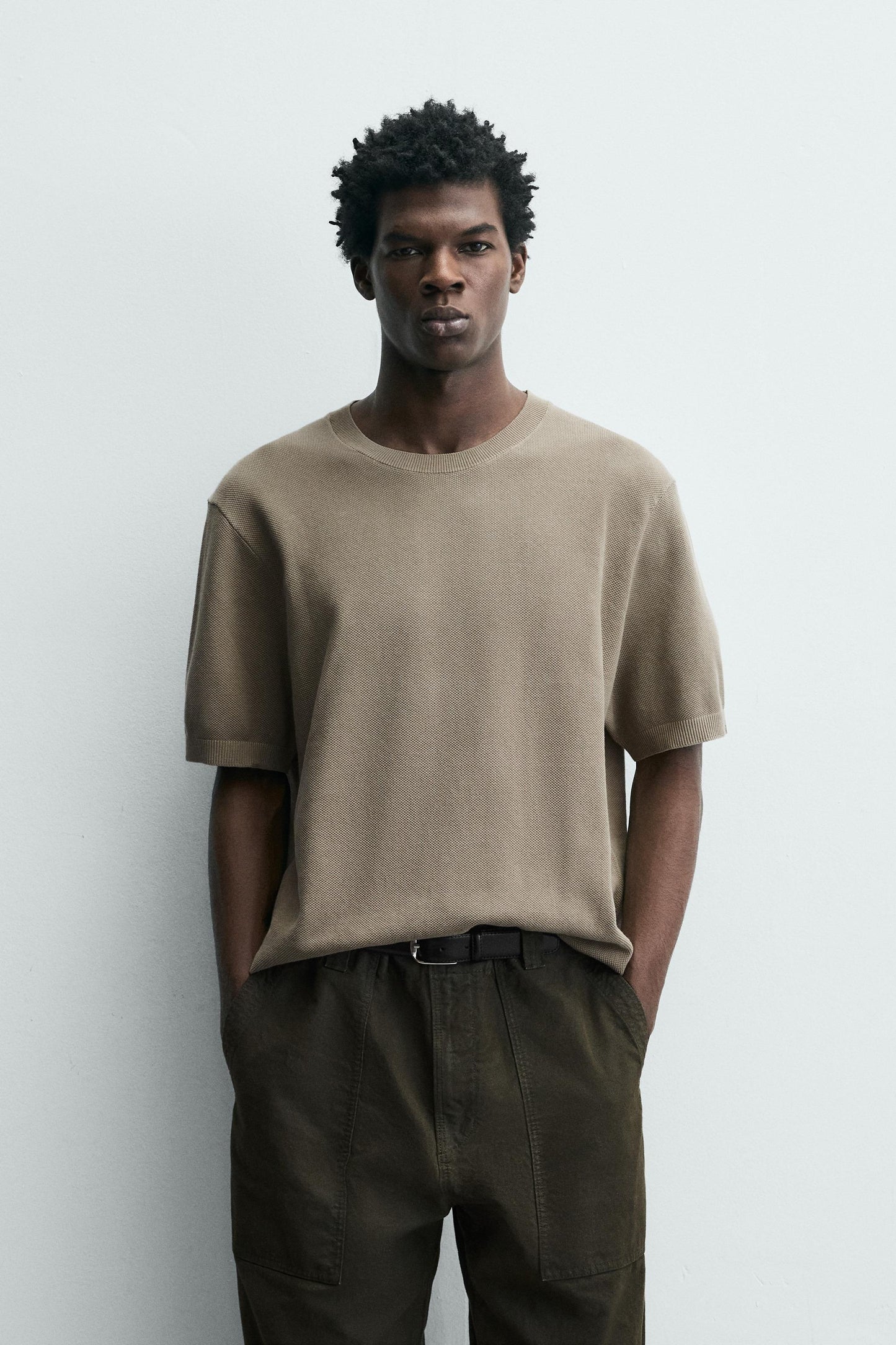 T-SHIRT DE MALHA RELAXED FIT