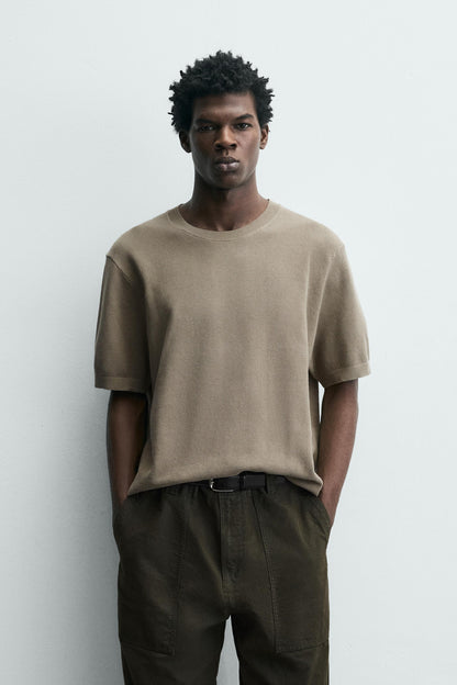 T-SHIRT DE MALHA RELAXED FIT
